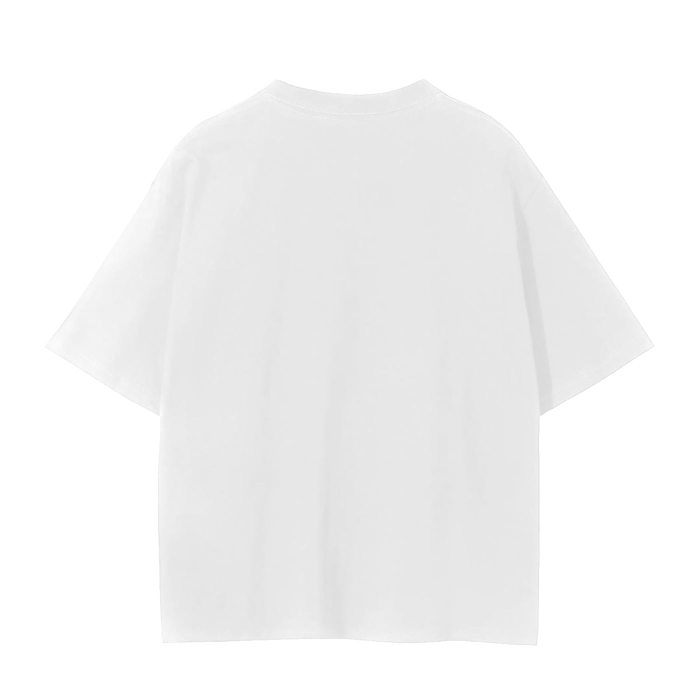White TOTZ WORLD seamless unisex cotton  t-shirt on a white background